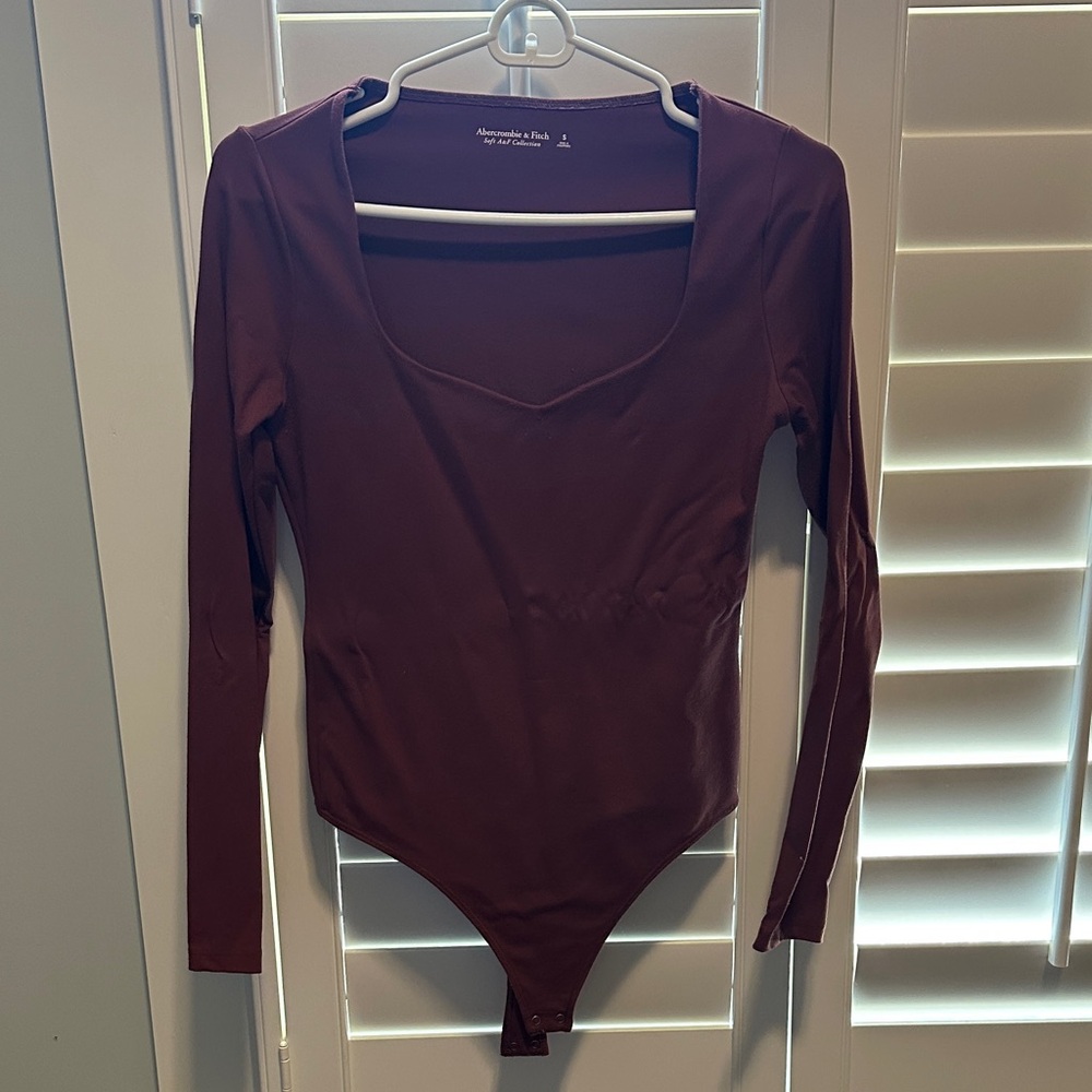 Abercrombie & Fitch Burgundy Bodysuit